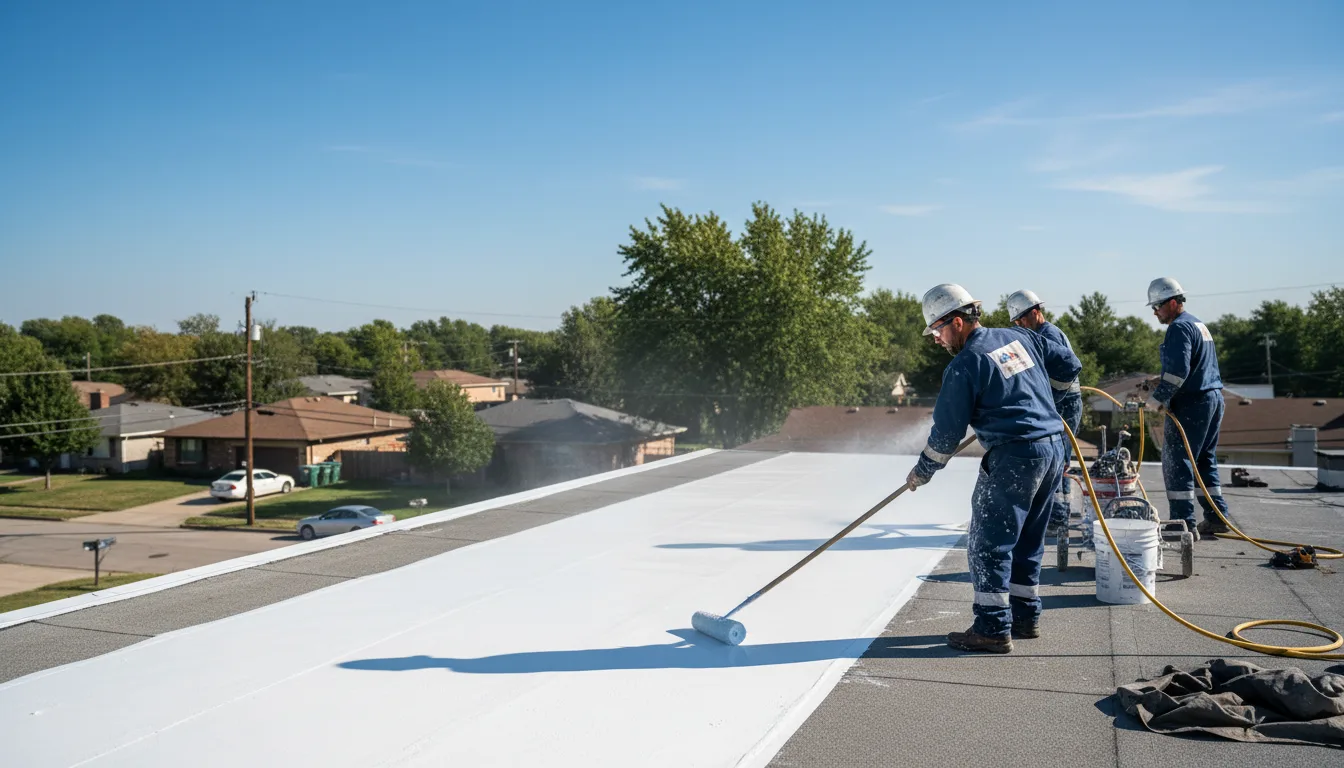 Commercial roof coating in Vinita, OK near me